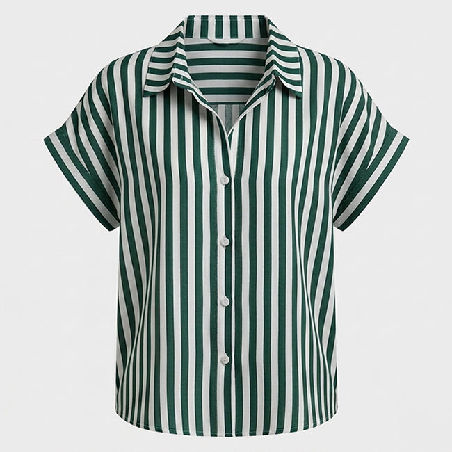 Women's Short Sleeve Striped Tops