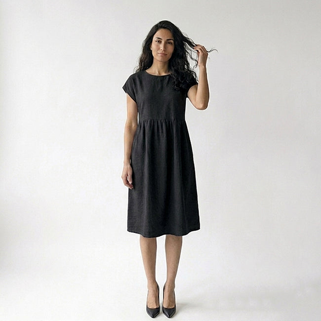 Women's Sleeveless Loose Pocket Midi Dress