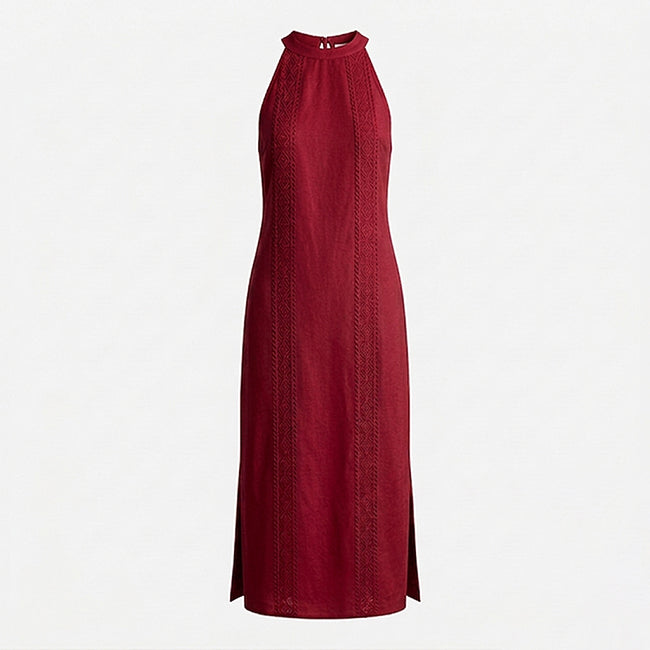 Women's Lace Patchwork Midi Dress