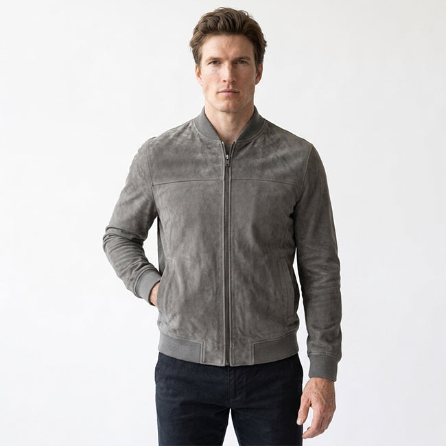 Men’s Stand Collar Zip Casual Lightweight Spring Autumn Outerwear