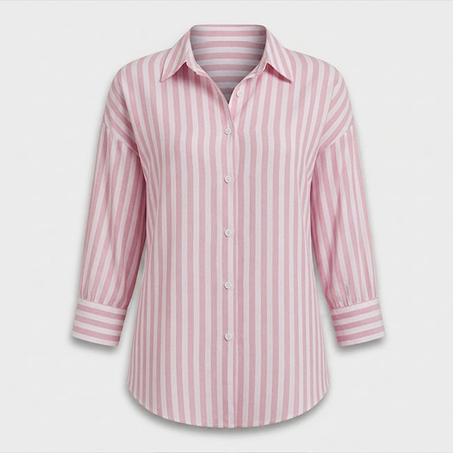 Women's Long Sleeve Striped Casual Top