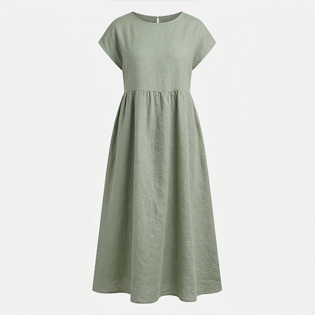 Women's Sleeveless Loose Pocket Midi Dress