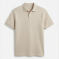 Men's Knit Summer Short Sleeve Polo Shirt