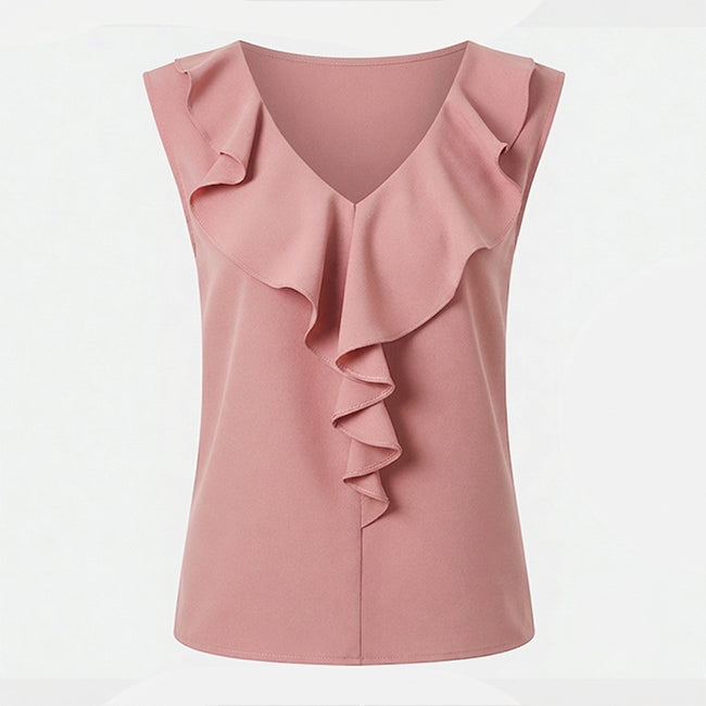 Women's Ruffle V-Neck Blouse