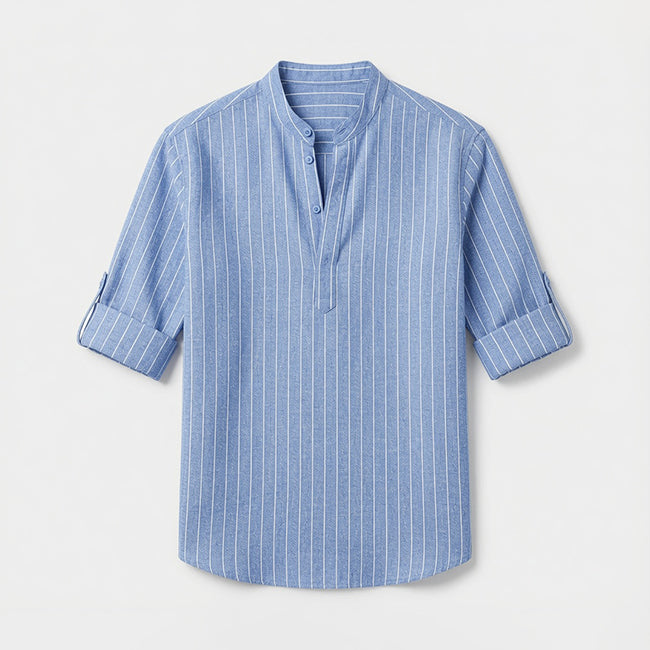 Men's Striped Henley Shirt