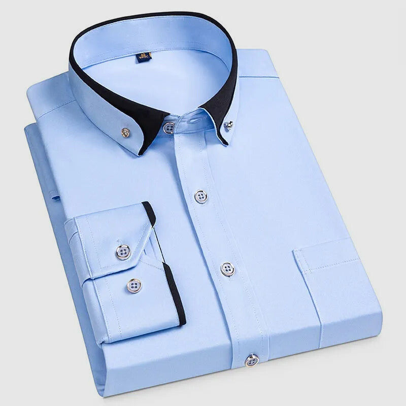 Men's Button-Down Dress Shirt in Light Blue