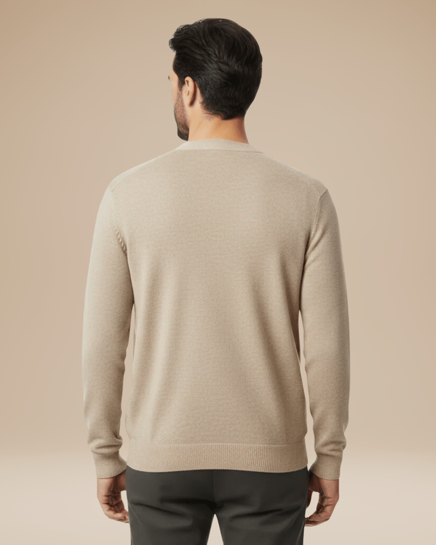 Men's V Neck Cardigan – Cashmere Blend Button Front