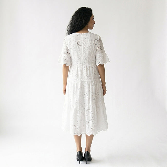 Women's Embroidered Midi Dress