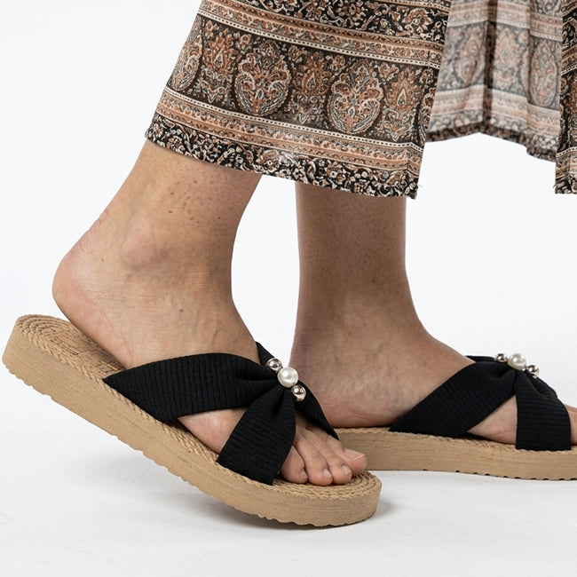Women's Beaded Flat Sandals