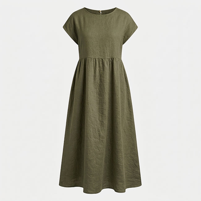 Women's Sleeveless Loose Pocket Midi Dress