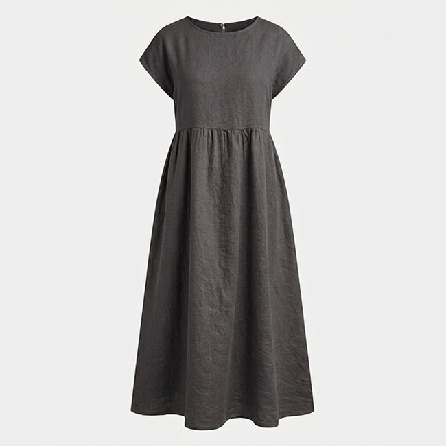 Women's Sleeveless Loose Pocket Midi Dress