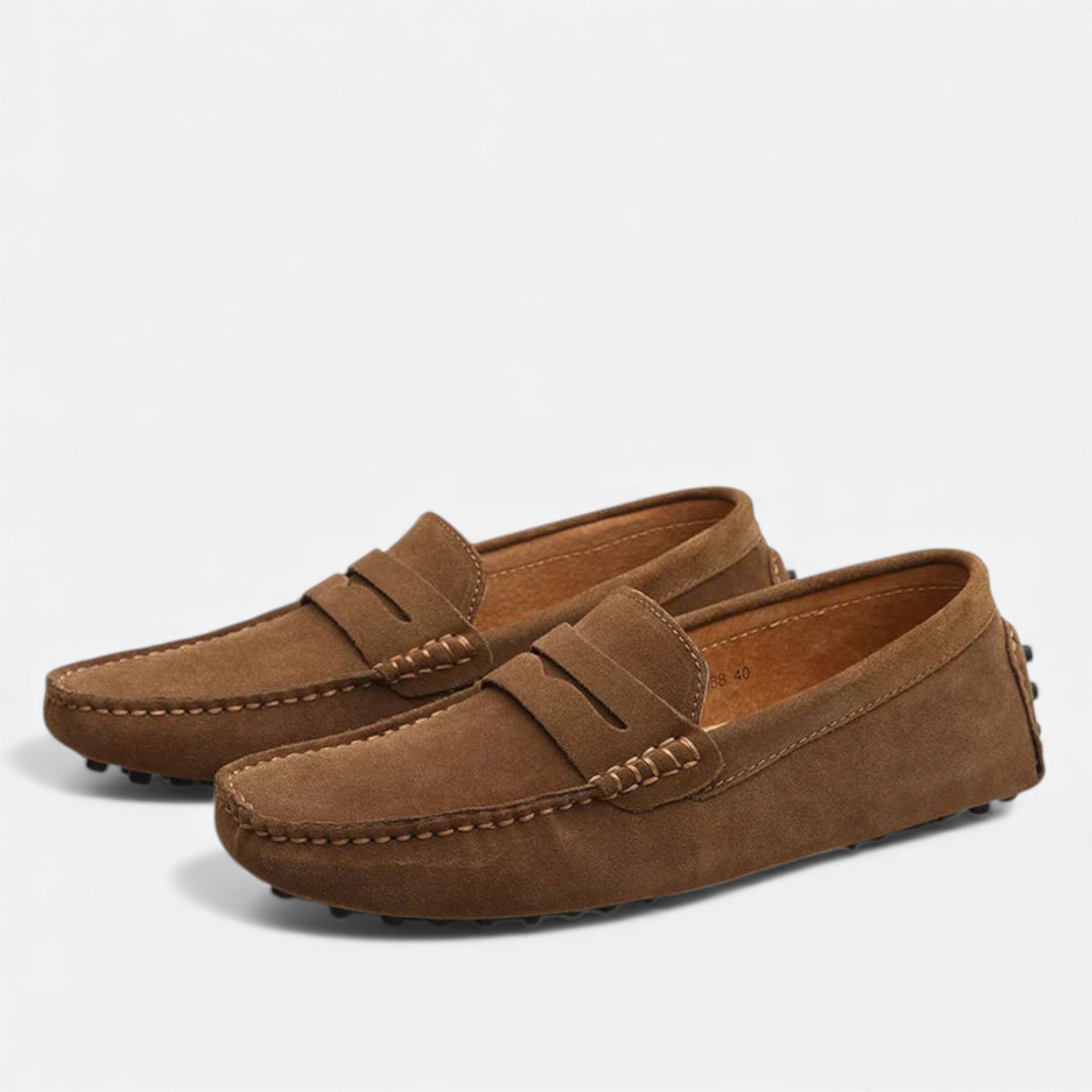 Men’s Slip-On Driver Loafers – Suede Look Casual Elegance