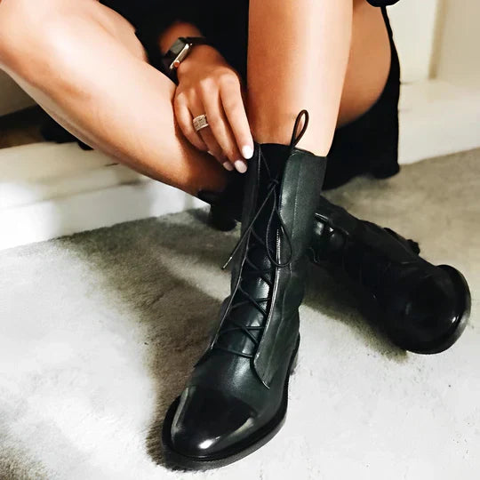 Women's Mid Calf Boots in black, view 2