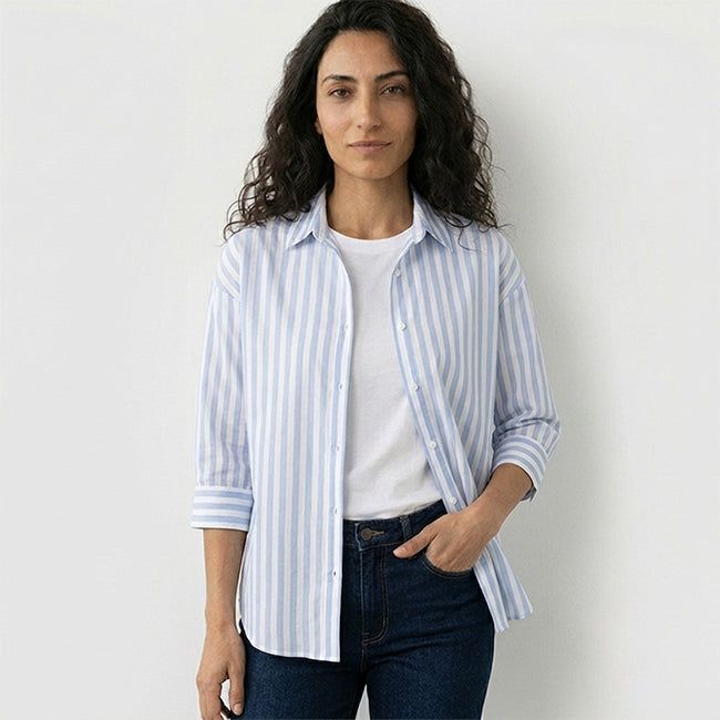Women's Long Sleeve Striped Casual Top