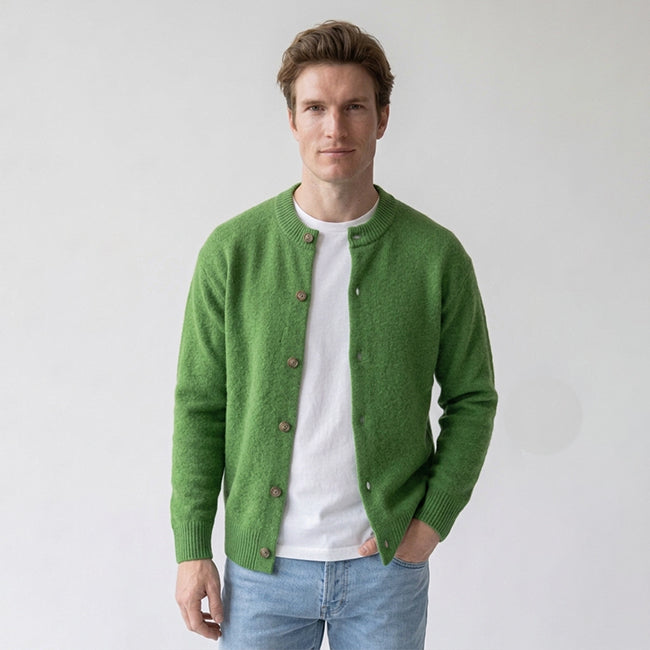 Men's Cardigan Knit Long Sleeve Button Cardigan Sweater