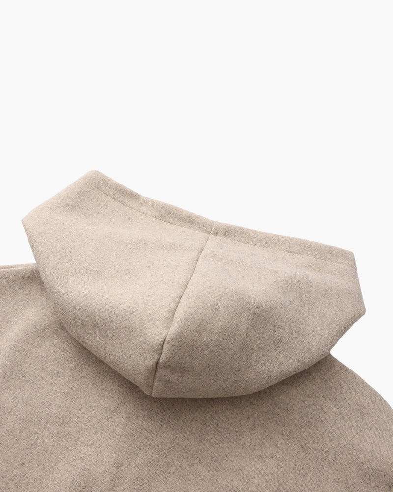 Women's Hooded Jacket – Marlow Oatmeal Zip Up Boxy Jacket