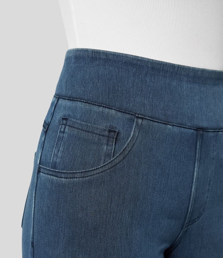 Women's Wide Leg Jeans in dark blue, view 4