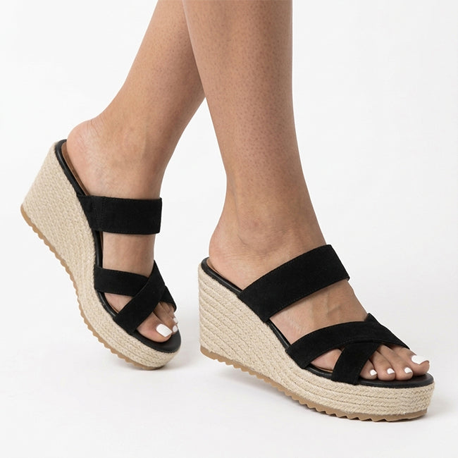 Women's Wedge Platform Slip On Sandals