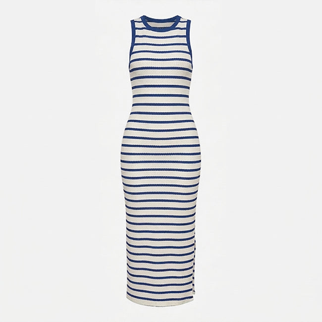 Women's Striped Side Split Dress