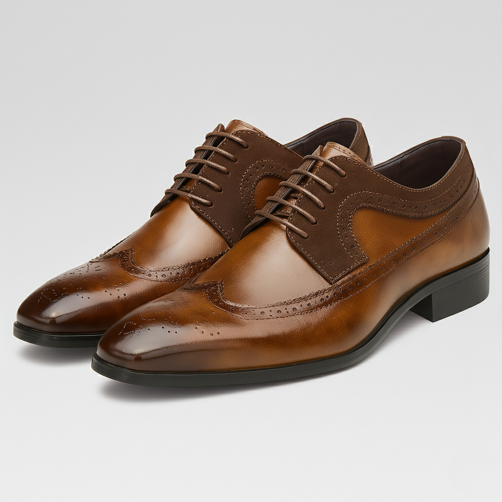 Men's Wingtip Brogue Derby in Brown