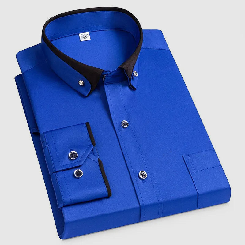 Men's Button-Down Dress Shirt in Blue