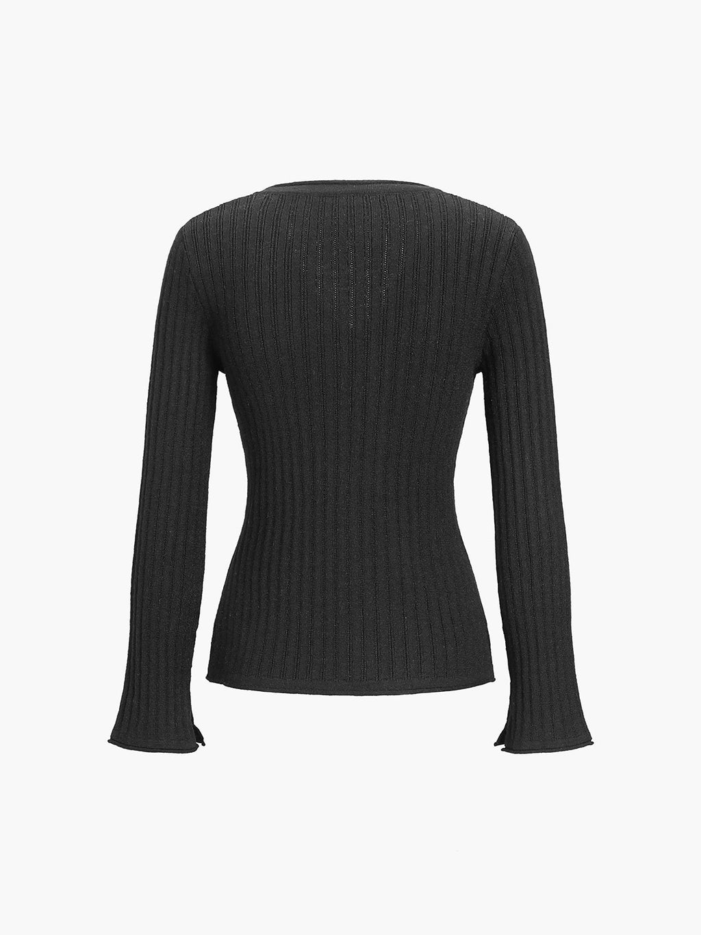 Women's Knitted Co-ord Set in black, view 4
