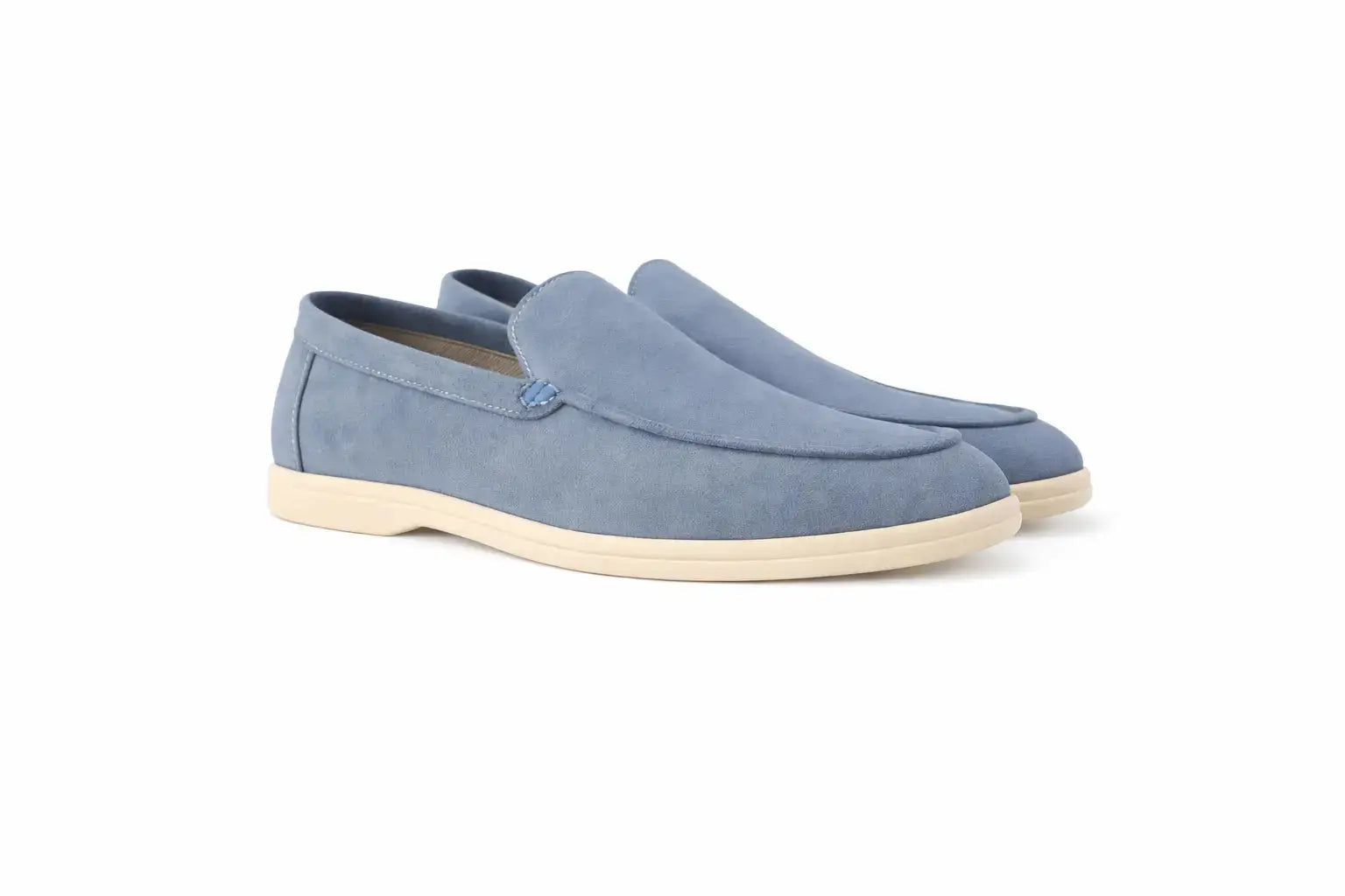 Men's Suede Loafers – Caprice Slip On Shoes with Cream Sole