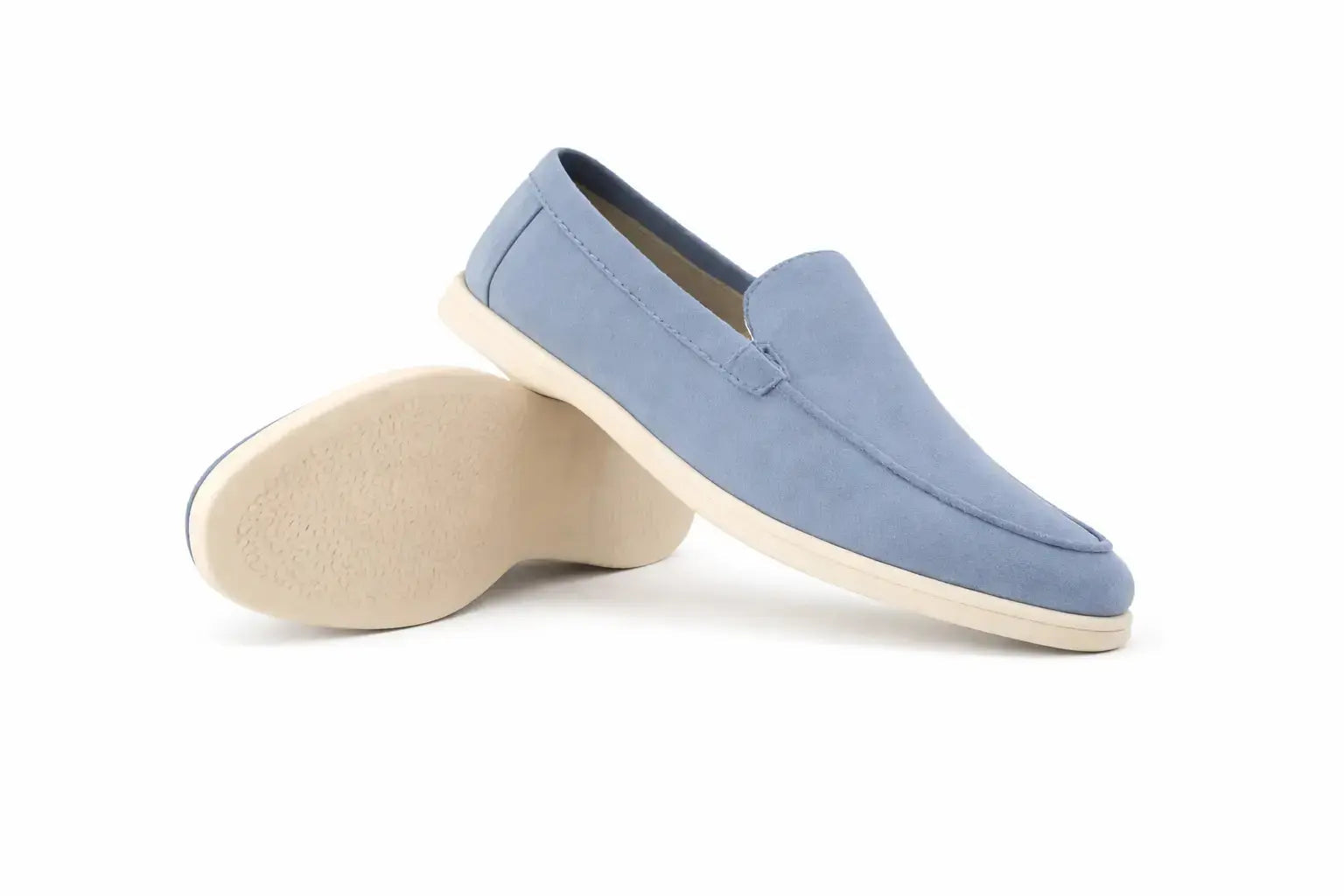 Men's Suede Loafers – Caprice Slip On Shoes with Cream Sole