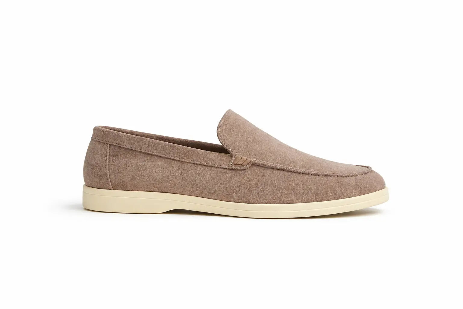 Men's Suede Loafers – Caprice Slip On Shoes with Cream Sole