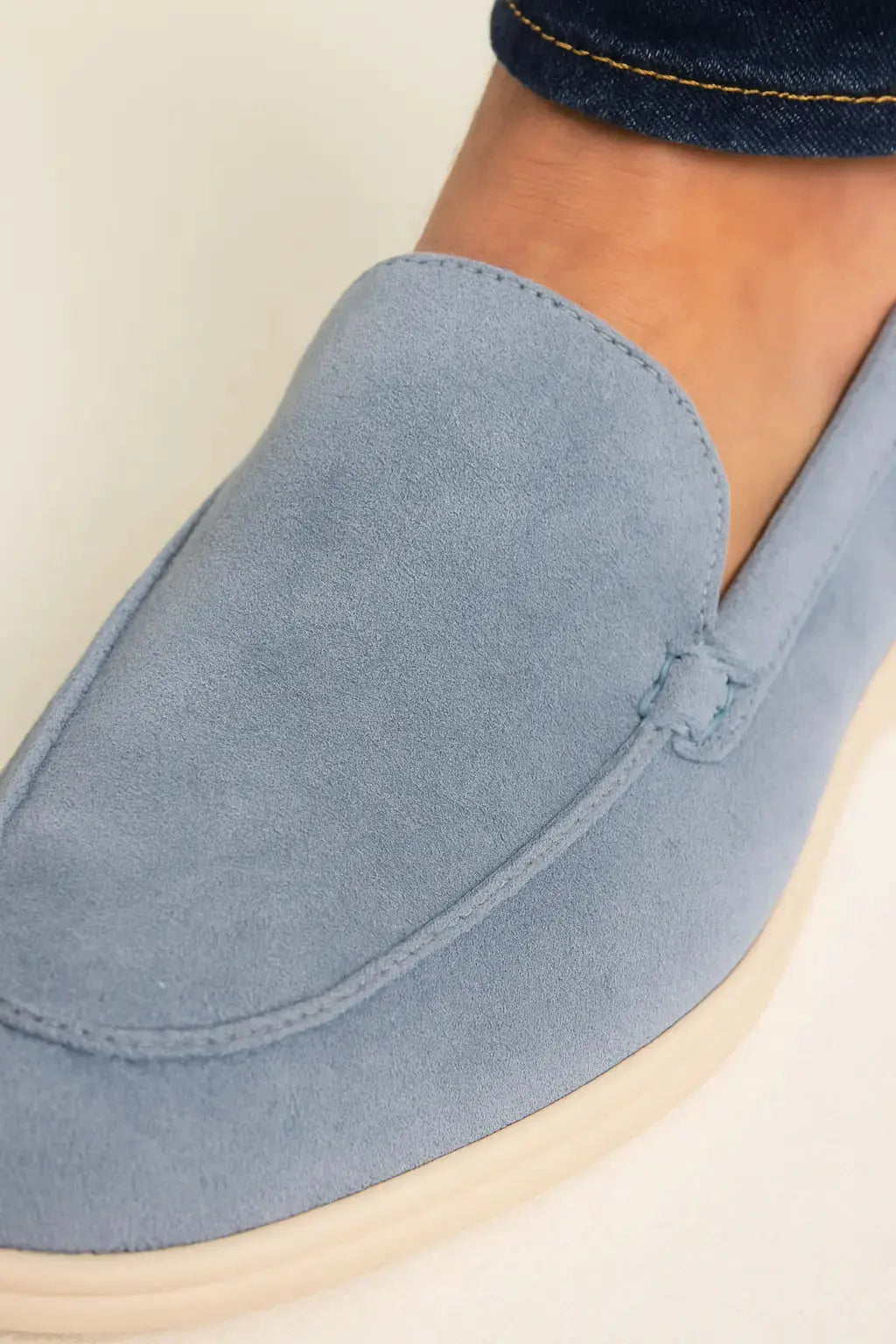 Men's Suede Loafers – Caprice Slip On Shoes with Cream Sole