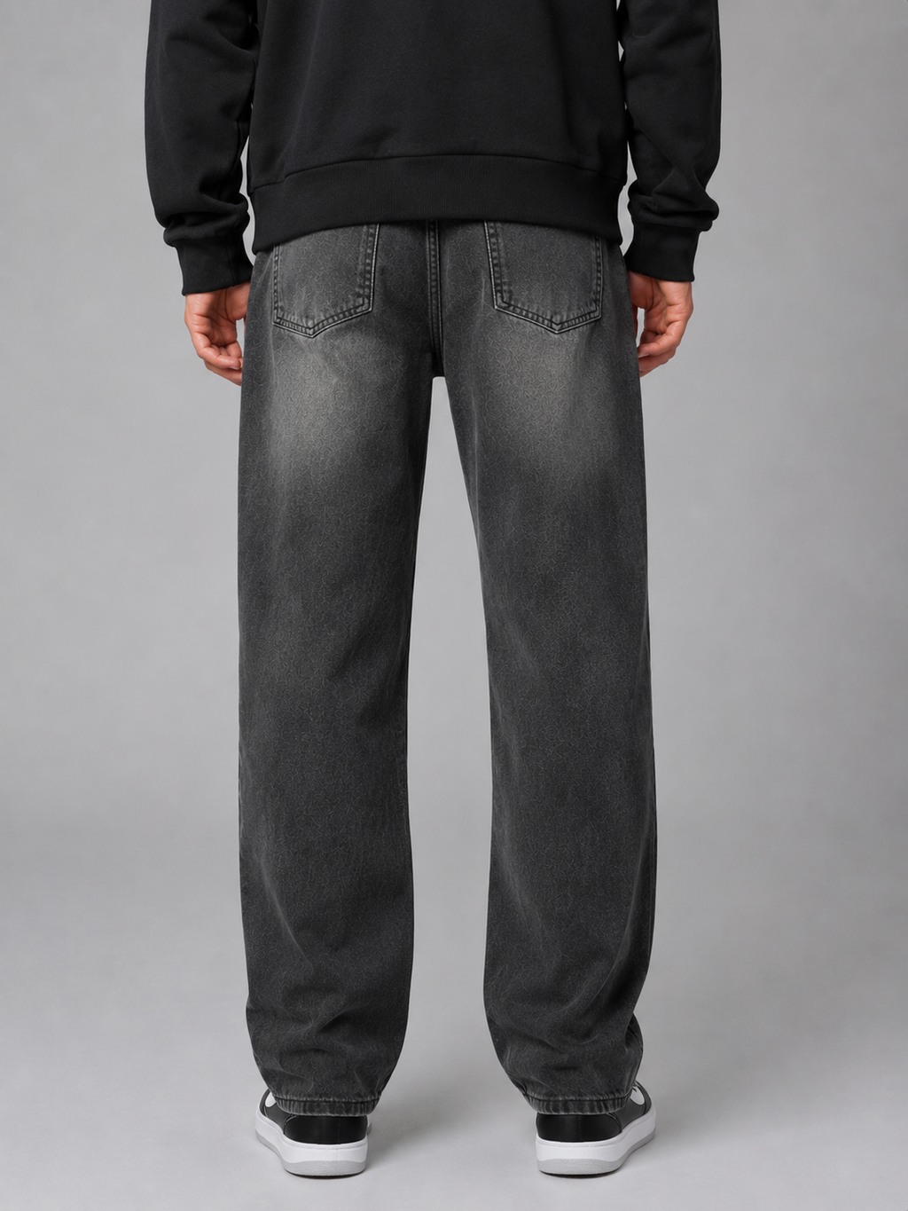 Men's Relaxed Fit Straight Leg Jeans – Vintage Washed Denim Trousers