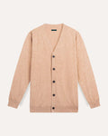 Men's Fine Knit Cardigan – V Neck Wool Blend Button Front