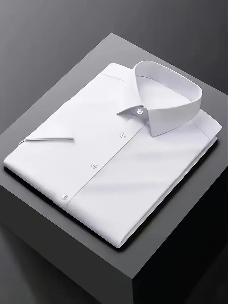 Men's Slim Fit Formal Shirt – Long Sleeve Tailored Dress Shirt