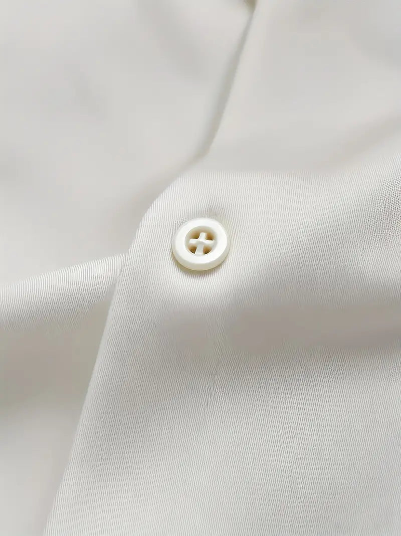 Men's Slim Fit Formal Shirt – Long Sleeve Tailored Dress Shirt