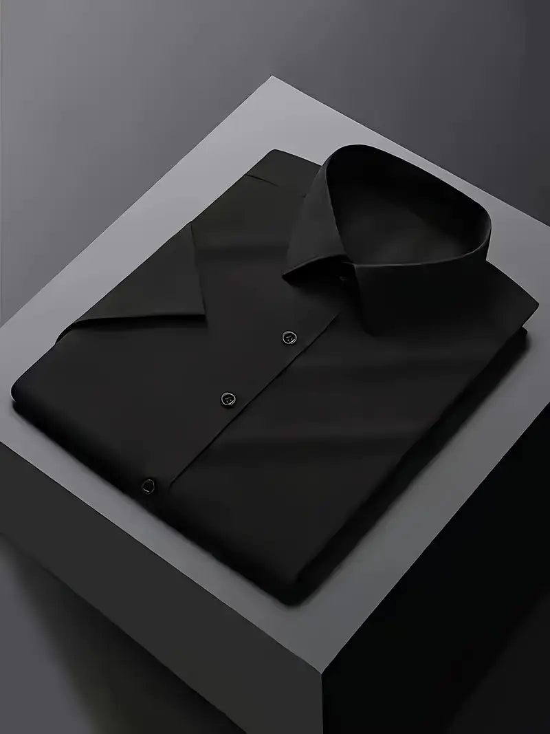 Men's Slim Fit Formal Shirt in Black