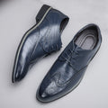Men's Wingtip Brogues – Two Tone Leather Look Derby Shoes