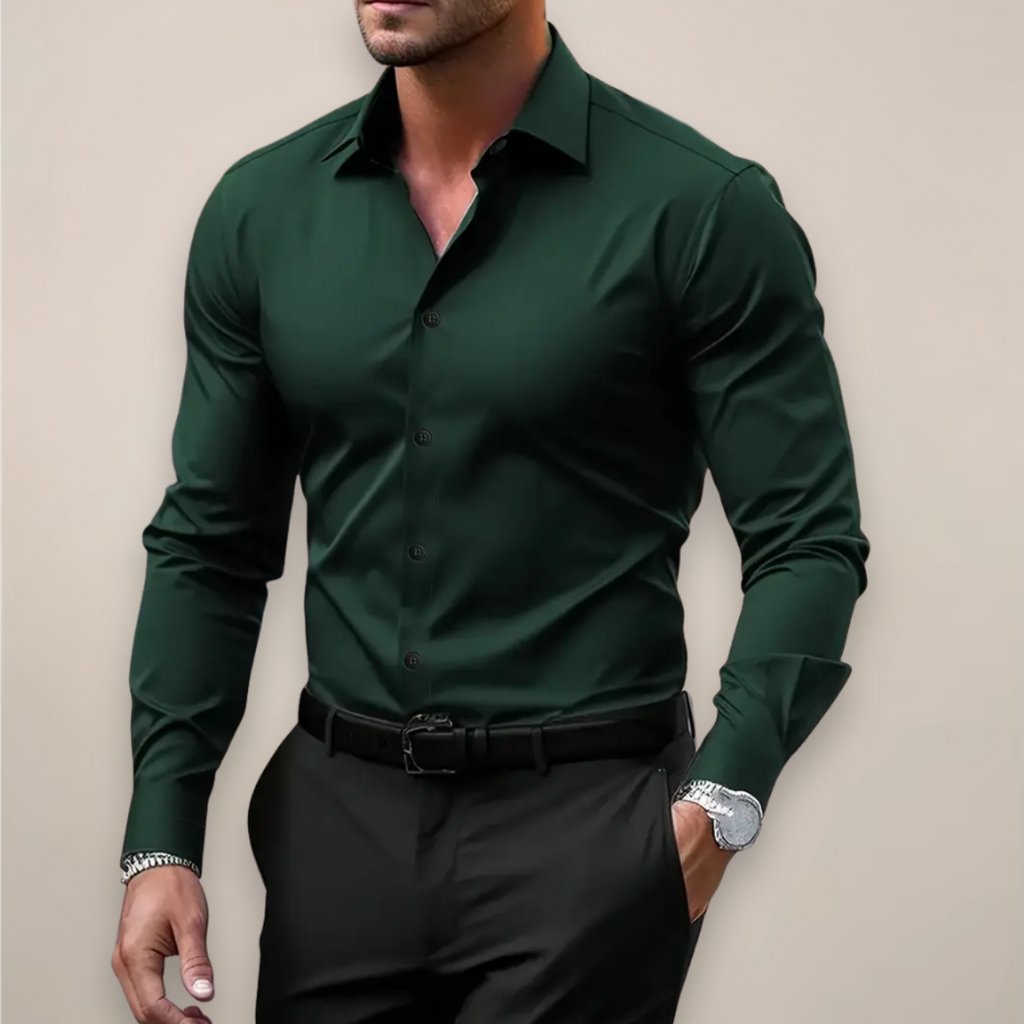 Men's Long Sleeve Shirt – Slim Fit Button Up Smart Shirt