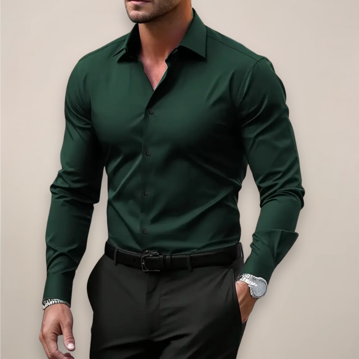 Men's Long Sleeve Shirt – Slim Fit Button Up Smart Shirt