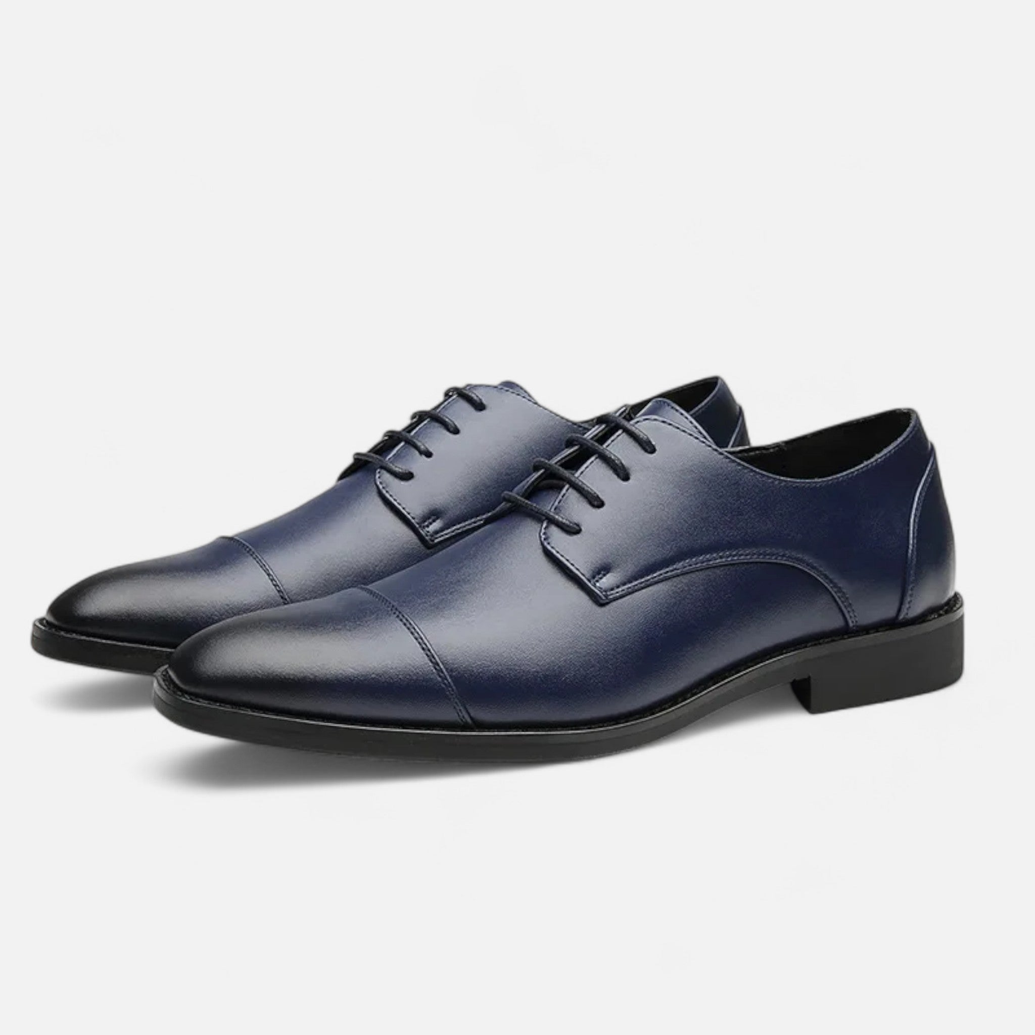 Men's Derby Shoes in blue – Cap Toe Lace Up Dress Shoes