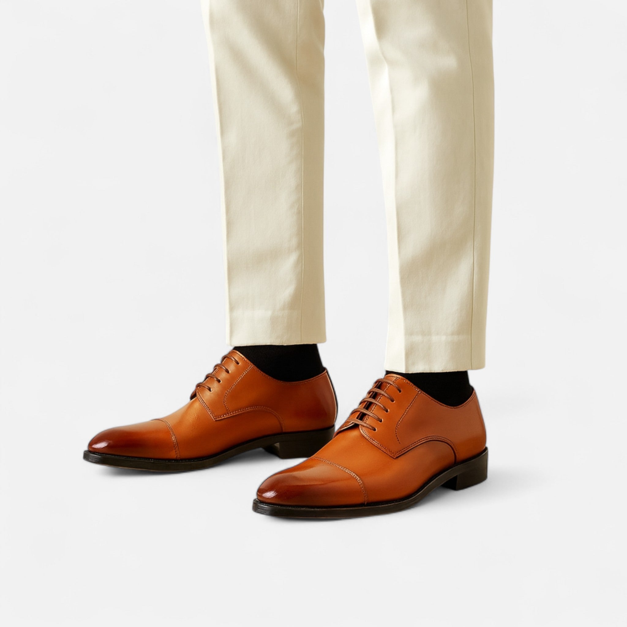 Men's Derby Shoes in black, view 3