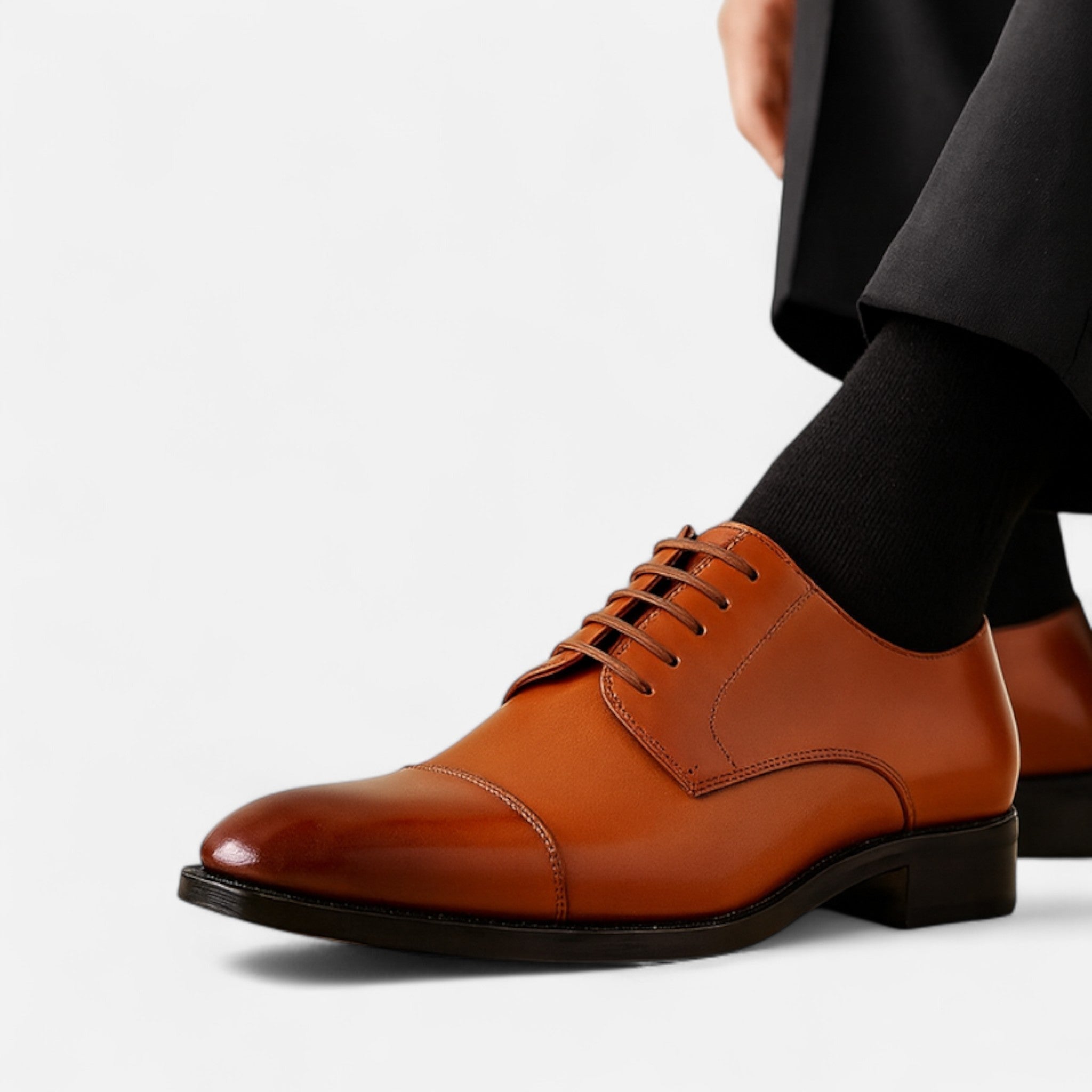 Men's Derby Shoes in black, view 4