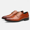 Men's Derby Shoes in brown – Cap Toe Lace Up Dress Shoes