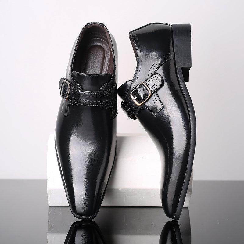 Men's Monk Strap Shoes in Black