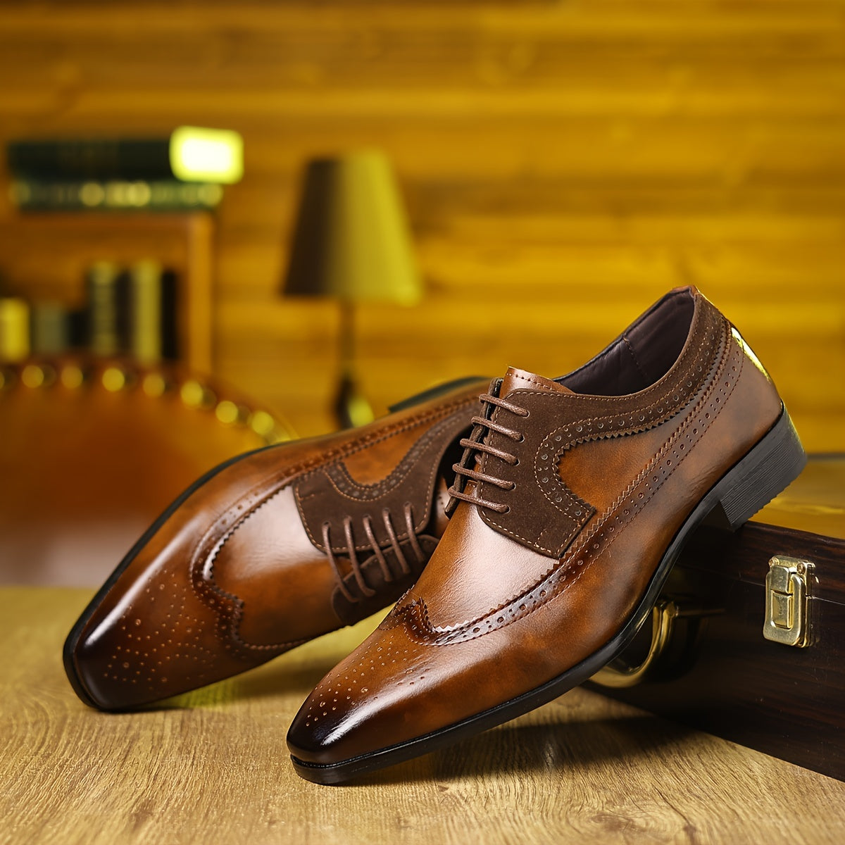 Men's Brogues in brown – Two Tone Wingtip Oxford Shoes