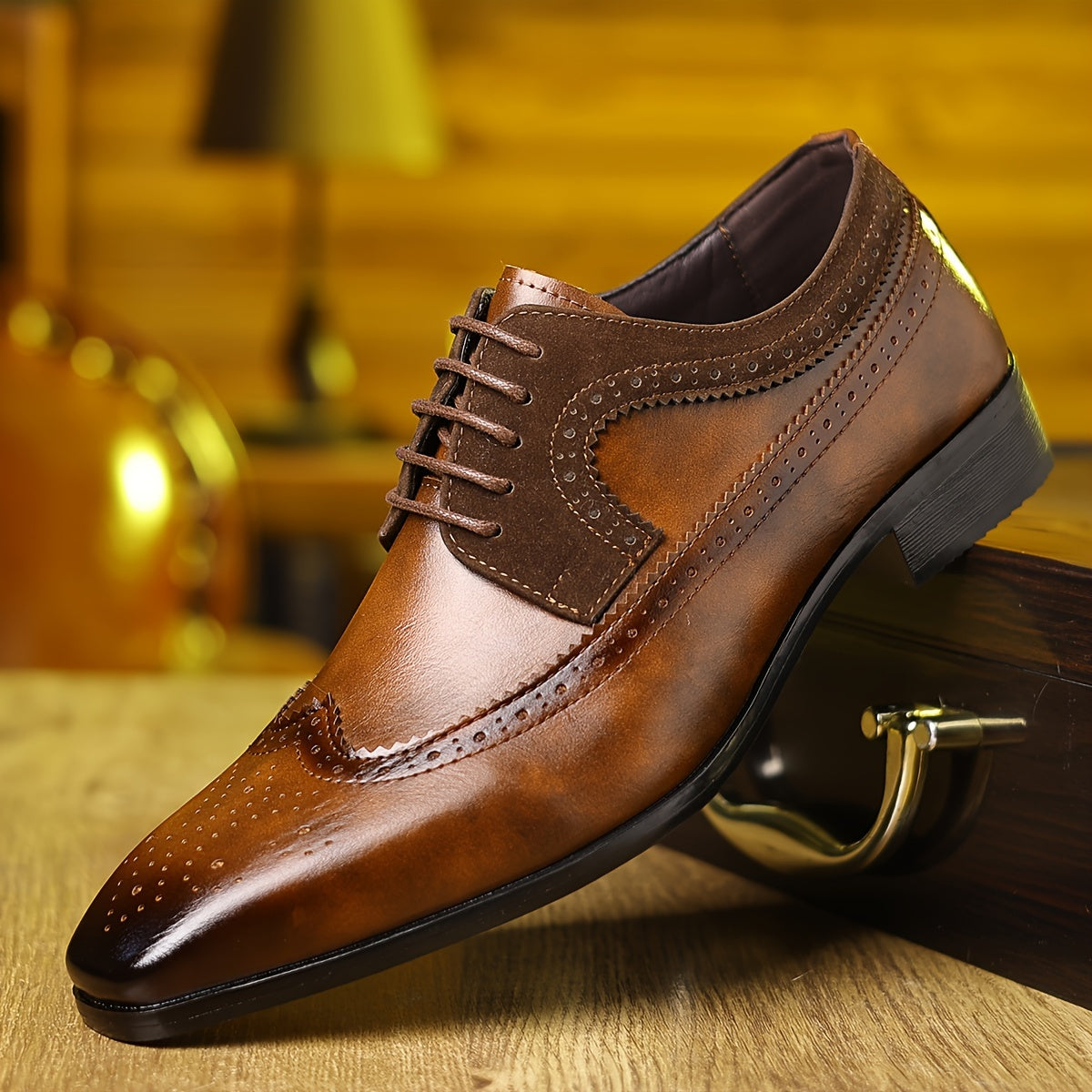 Men's Brogues in brown, view 2