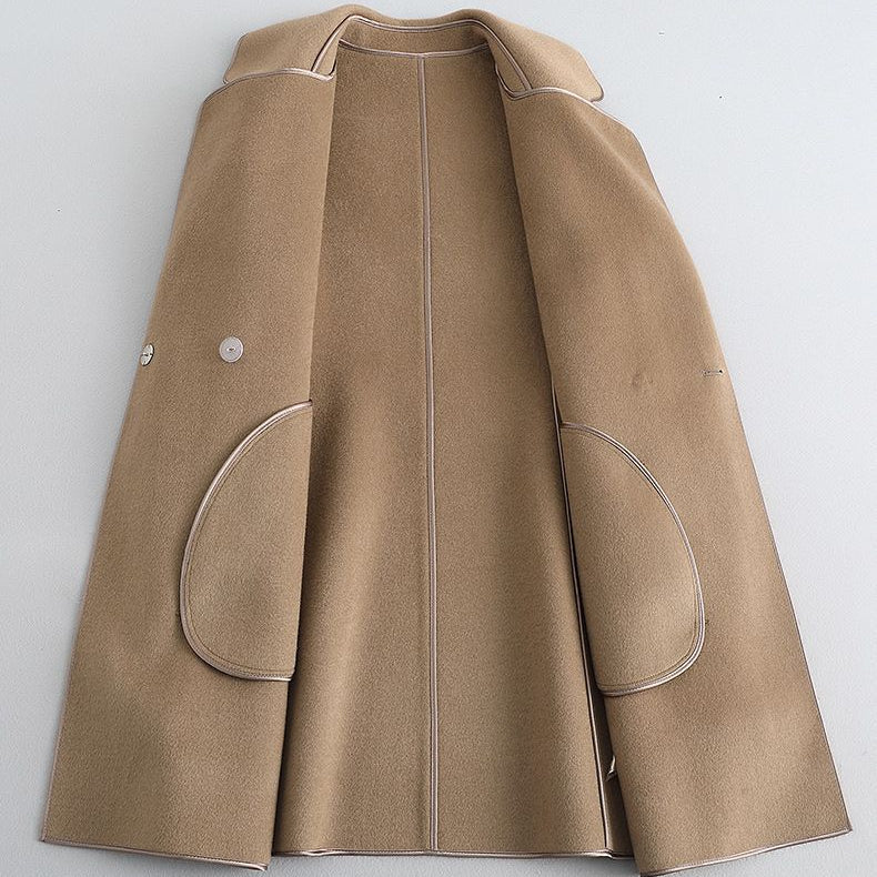 Women's Belted Wrap Coat – Amara Longline Coat with Tie Waist