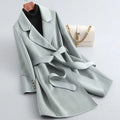 Women's Belted Wrap Coat – Amara Longline Coat with Tie Waist