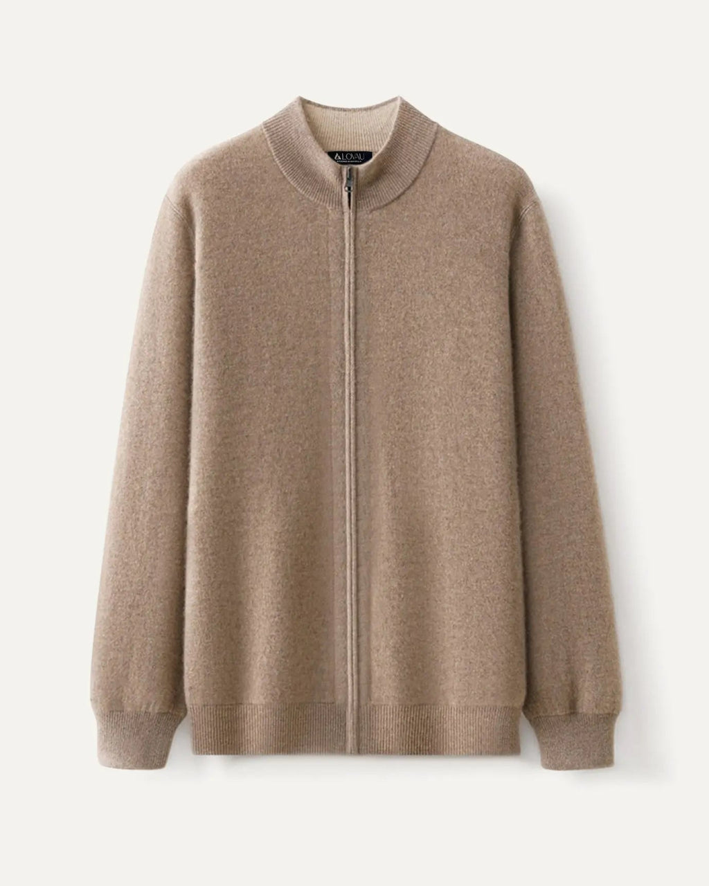Men's Knitted Zip Jacket – Wool and Cashmere Blend