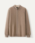 Men's Knitted Zip Jacket – Wool and Cashmere Blend