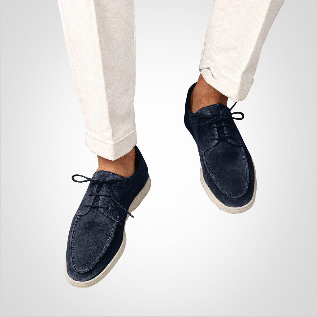 Men's Boat Shoes in dark blue, view 2